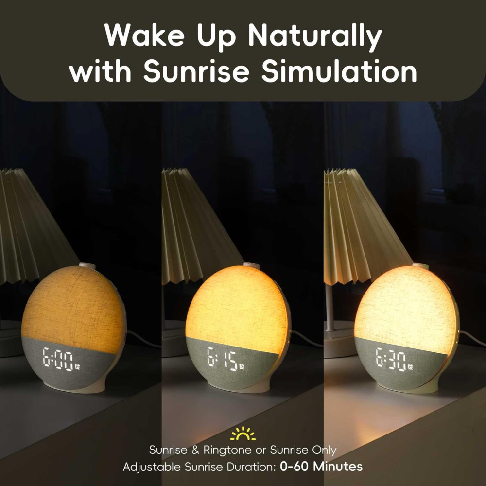 Wake Up Light Sunrise Wekker W - White Noise Machine Sleep recensie en prijs
