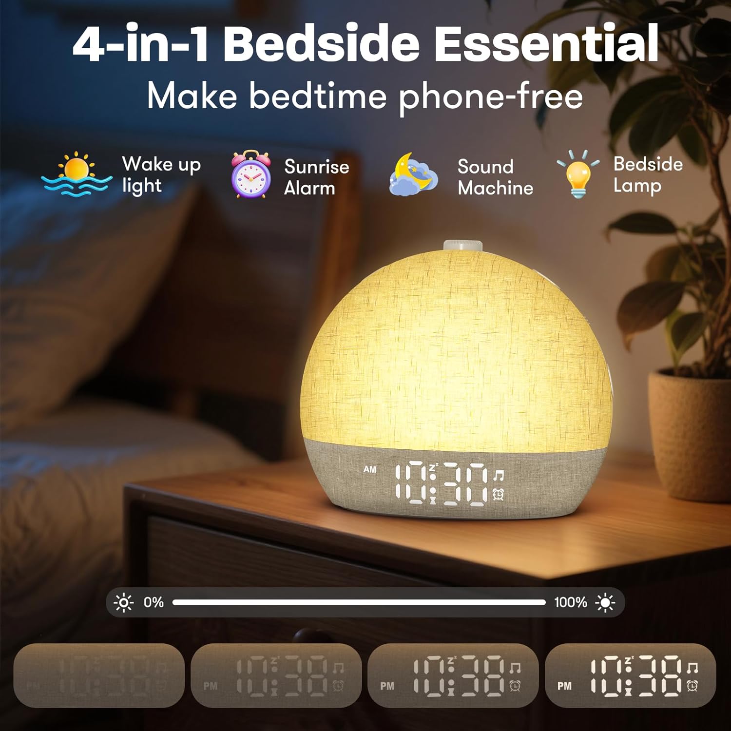 Wake-up light zonsopgang wekke - White Noise Machine Sleep recensie en prijs